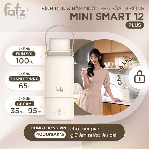 BÌNH ĐUN HÂM NƯỚC PHA SỮA DI ĐỘNG MINI SMART 12 PLUS FATZ
