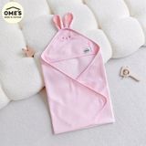 Ủ CHOÀNG THÊU COTTON HÌNH THỎ OME'S