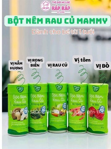 BỘT NÊM ĂN DẶM RAU CỦ MĂMMY KHÔNG MUỐI 85gr 1Y