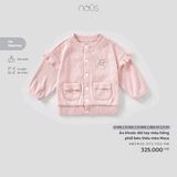 ÁO KHOÁC HỒNG BÈO THÊU MÈO NOUS
