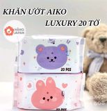 KHĂN ƯỚT AIKO HÌNH THÚ LUXURY (20 TỜ)