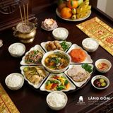  Bộ Bát Đĩa Hoa Mặt Trời 15 Món Gốm Sứ Bát Tràng Men Trắng, Men Kem Vẽ Tay Trúc Chuồn - Đồ Ăn Cao Cấp, Bàn Thờ, Quà Tặng 