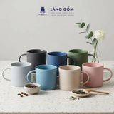  Cốc sứ có quai kiểu Mohem men mờ dáng basic dung tích 380ml dùng uống nước, trà, coffe, gốm sứ Bát Tràng 
