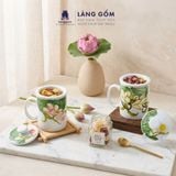  Cốc lọc trà vẽ nổi 3D vẽ tay thủ công cao cấp, dung tích 330ml - Gốm sứ Bát Tràng 
