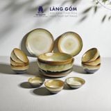  Bộ bàn ăn hỏa biến 14 món - Màu ngọc trai 