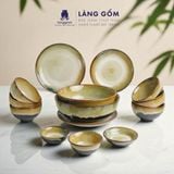  Bộ bàn ăn hỏa biến 14 món - Màu ngọc trai 