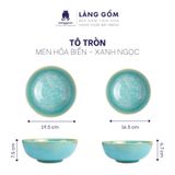  Bộ bàn ăn gia đình men hỏa biến - Màu hoa sương xanh ngọc 
