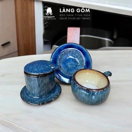  Bộ phin pha cà phê men hỏa biến kèm cốc quai móc 