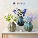  Lọ Hoa Dáng Búp Sen Men Hỏa Biến - Quà Tặng Decor Sang Trọng 