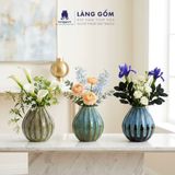  Lọ Hoa Dáng Búp Sen Men Hỏa Biến - Quà Tặng Decor Sang Trọng 