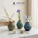  Lọ Hoa Dáng Búp Sen Men Hỏa Biến - Quà Tặng Decor Sang Trọng 