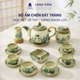  Bộ ấm chén uống trà men vẽ dáng Ngọn Lửa - Dung tích 500ml 