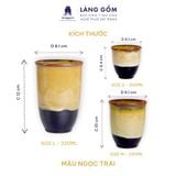  Cốc loe chân nhỏ không quai - Men hoả biến gốm Bát Tràng 