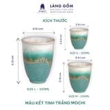  Cốc loe chân nhỏ không quai - Men hoả biến gốm Bát Tràng 