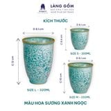  Cốc loe chân nhỏ không quai - Men hoả biến gốm Bát Tràng 