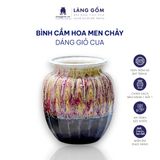  Bình hoa men chảy dáng giỏ cua 