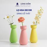  Bình hoa, lọ hoa trang trí men mát dáng cổ thắt - Bình gốm decor - Gốm sứ Bát Tràng cao cấp 