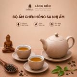  Bộ Ấm Chén Nhị Ẩm Gốm Hồng Sa Bát Tràng - Trà Cụ Thủ Công Tối Giản - Quà Tặng Cao Cấp Sang Trọng 