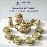  Bộ Ấm Chén Bát Tràng Dáng Trâu Vẽ Tay 350ml - 550ml 