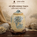  Hũ Gốm Thạch Hoàng Bát Tràng Khắc Liên Ngư Hữu Dư Thủ Công, Hũ Đựng Gạo, Đựng Trà, Quà Tặng Cao Cấp - Làng Gốm 