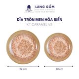  Bộ bàn ăn men hoả biến 14 món - Màu KT camel V3 