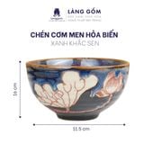  Bộ bàn ăn hoả biến 14 món - Xanh khắc sen 