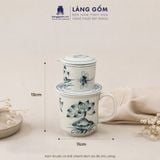  Phin Pha Cà Phê Gốm Sứ Bát Tràng Họa Tiết Vẽ Tay Thủ Công - Bộ Phin Cao Cấp Đầy Đủ - Quà Tặng Làng Gốm 