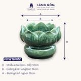  Bát Thả Hoa Men Hỏa Biến Gốm Sứ Bát Tràng Dáng Búp Sen 