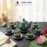  Bộ Ấm Chén Men Hỏa Biến Màu Cẩm Thạch Bát Tràng Cao Cấp 