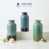  Bình hoa, lọ hoa Gốm sứ Bát Tràng cao cấp Men hỏa biến chai thẳng dùng làm quà tặng, trang trí 