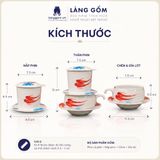  Phin Pha Cà Phê Gốm Sứ Bát Tràng Vẽ Tay Thủ Công - Họa Tiết Sen Chuồn Cá - Quà Tặng Cao Cấp 