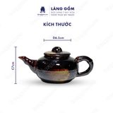  Bộ ấm chén men hoả biến dáng đốt trúc 