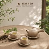  Bộ Ấm Chén Nhị Ẩm Gốm Hồng Sa Bát Tràng - Trà Cụ Thủ Công Tối Giản - Quà Tặng Cao Cấp Sang Trọng 