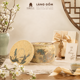  Hũ Gốm Bát Tràng Men Thạch Hoàng Họa Tiết Hạc Vân Liên Khắc Tay Thủ Công, Quà Tặng Cao Cấp - Gốm Bát Tràng - Làng Gốm 