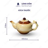  Bộ ấm chén men hỏa biến dáng gốc cây 