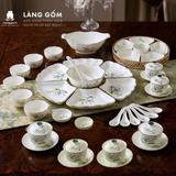  Bộ Đồ Ăn Hoa Mặt Trời Vẽ Tay Hoa Sen Cao Cấp | Gốm Sứ Bát Tràng 