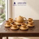  Bộ Ấm Chén Tử Sa Tây Thi Vuốt Tay Thủ Công 250ml Không Tráng Men - Quà Tặng Trà Đạo Sang Trọng Bát Tràng 