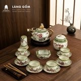  Bộ Ấm Chén Bát Tràng Dáng Trâu Vẽ Tay 350ml - 550ml 