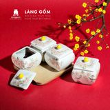  Bô Hũ Mứt Hoạ Tiết Vẽ Hoa Gốm Sứ Bát Tràng 