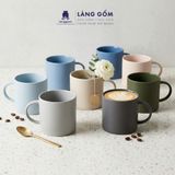  Cốc sứ có quai kiểu Mohem men mờ dáng basic dung tích 380ml dùng uống nước, trà, coffe, gốm sứ Bát Tràng 