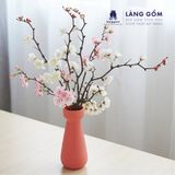  Bình hoa, lọ hoa trang trí men mát dáng cổ thắt - Bình gốm decor - Gốm sứ Bát Tràng cao cấp 