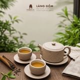  Bộ Ấm Chén Nhị Ẩm Gốm Hồng Sa Bát Tràng - Trà Cụ Thủ Công Tối Giản - Quà Tặng Cao Cấp Sang Trọng 