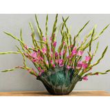  Lọ hoa men hoả biến hình lá sen 