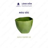  Cốc sứ kiểu dáng méo độc lạ bắt mắt, men mát, dung tích 200ml 