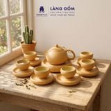  Bộ Ấm Chén Tử Sa Tây Thi Vuốt Tay Thủ Công 250ml Không Tráng Men - Quà Tặng Trà Đạo Sang Trọng Bát Tràng 