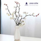  Bình hoa, lọ hoa trang trí men mát dáng cổ thắt - Bình gốm decor - Gốm sứ Bát Tràng cao cấp 
