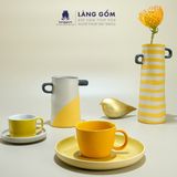 Lọ hoa gốm sứ có tai decor phong cách hiện đại, Bình hoa dáng trụ dùng trang trí, cắm hoa – Gốm sứ xuất khẩu cao cấp 