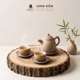  Bộ Ấm Chén Nhị Ẩm Gốm Hồng Sa Bát Tràng - Trà Cụ Thủ Công Tối Giản - Quà Tặng Cao Cấp Sang Trọng 