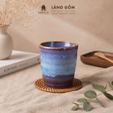  Cốc Trụ Uống Trà Gốm Sứ Cao Cấp Men Hỏa Biến Nâu Trầm 200ml – Ly Sứ Uống Nước, Quà Tặng Gốm Sứ Làng Gốm 