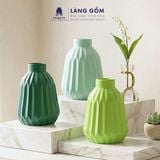  Bình cắm hoa trang trí đèn lồng màu pastel, men mát, gốm sứ Bát Tràng cao cấp, dùng để bàn, phòng khách 